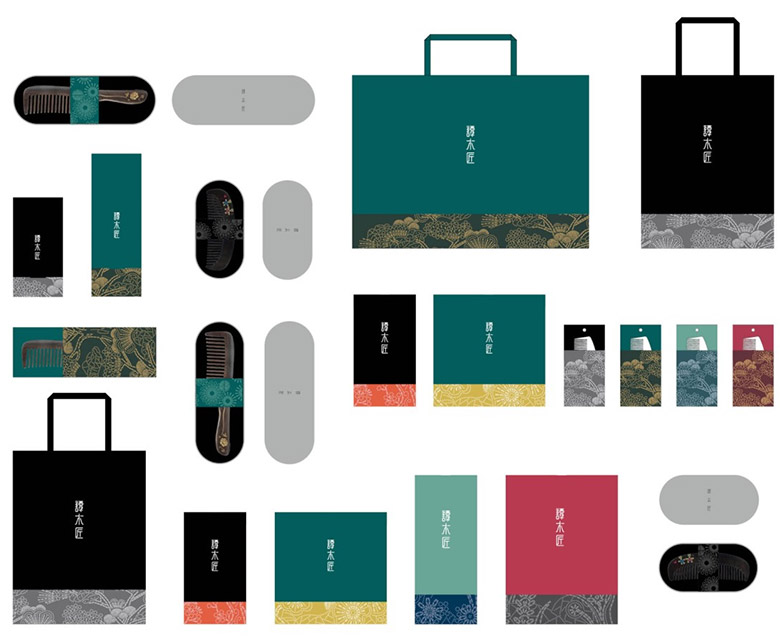 譚木匠LOGO，譚木匠標志，譚木匠品牌設計，木梳品牌設計