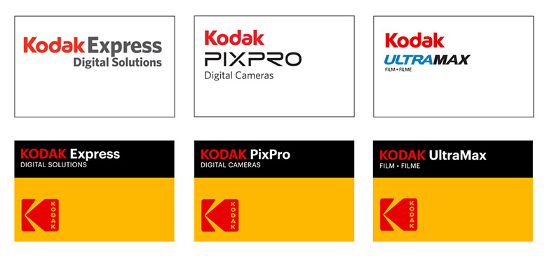 柯達Kodak相機品牌形象，柯達Kodak相機標志，柯達Kodak相機LOGO，相機品牌設計