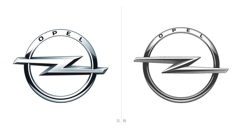 德國歐寶汽車LOGO，歐寶汽車OPEL標志，汽車品牌設計