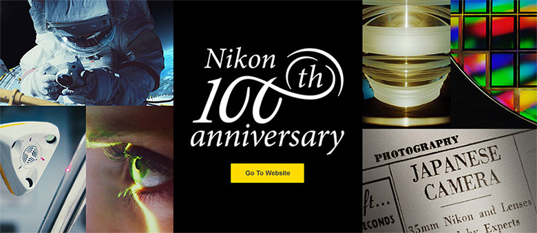 尼康100周年LOGO，尼康100周年標志，尼康品牌設計，相機品牌設計，數碼相機標志