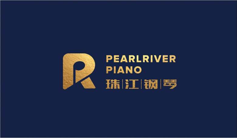 珠江鋼琴標志，珠江鋼琴LOGO，鋼琴品牌設計，全球最大鋼琴制造商