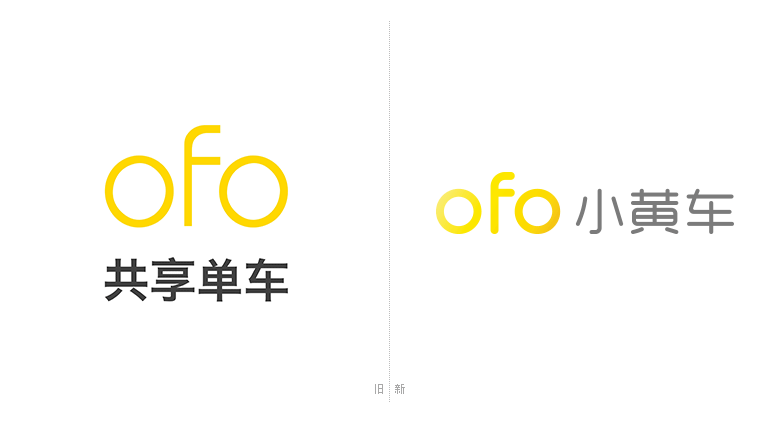 ofo小黃車單車LOGO，ofo小黃車單車標(biāo)志，共享單車品牌設(shè)計(jì)，ofo小黃車單車品牌形象設(shè)計(jì)