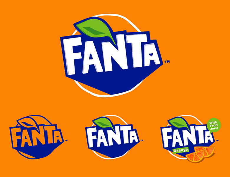 芬達（FANTA）標志，芬達（FANTA）LOGO，芬達（FANTA）品牌形象設計，飲品包裝設計，飲品品牌設計