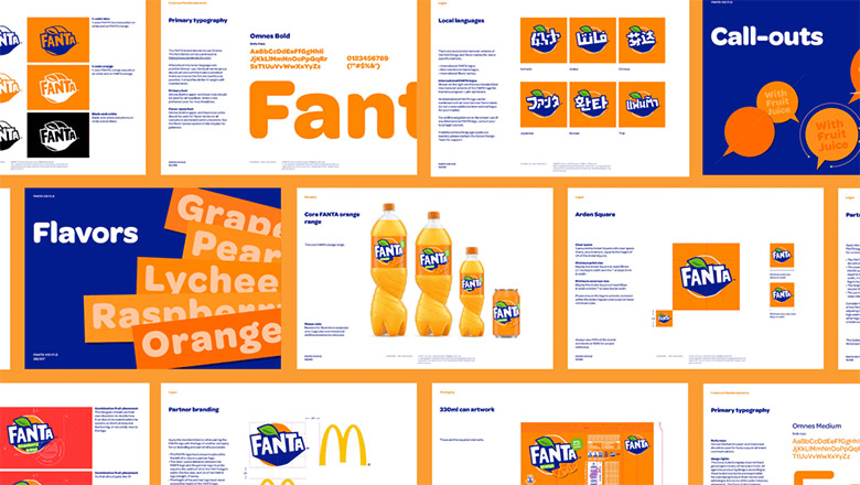 芬達（FANTA）標志，芬達（FANTA）LOGO，芬達（FANTA）品牌形象設計，飲品包裝設計，飲品品牌設計
