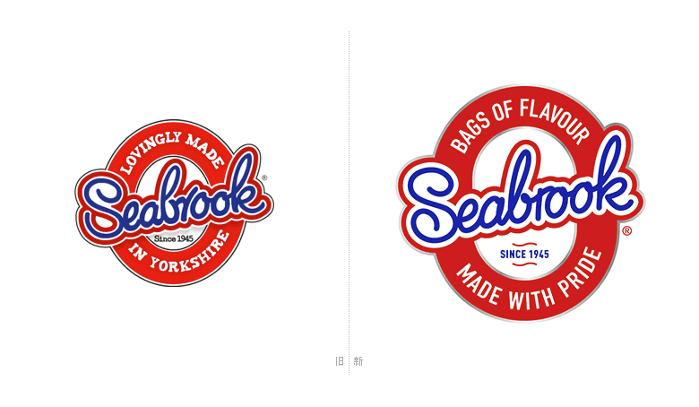 Seabrook薯片LOGO，Seabrook薯片標志，知名薯片品牌設計，薯片品牌包裝設計，食品品牌形象設計