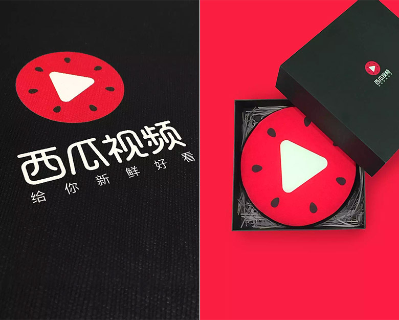 頭條視頻標志，西瓜視頻標志，西瓜視頻LOGO，西瓜視頻品牌設計，視頻形象設計