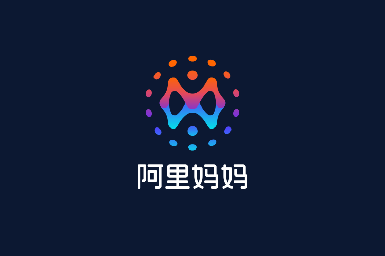 阿里媽媽LOGO，阿里媽媽標志，阿里媽媽品牌形象設計