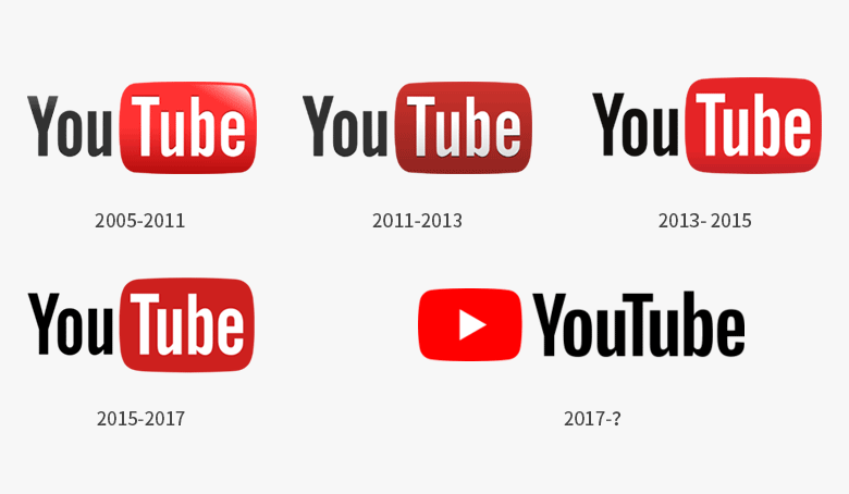 YouTube標志，YouTube LOGO，視頻分享網(wǎng)站LOGO，YouTube形象設(shè)計