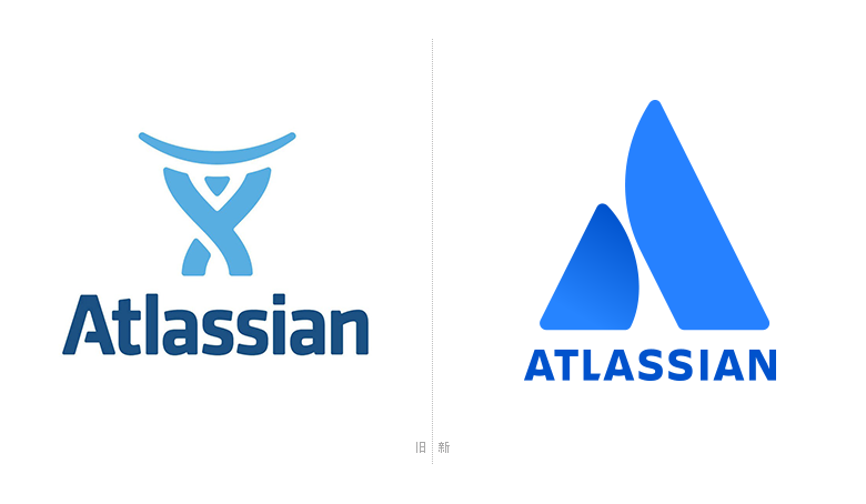 AtlassianLOGO，Atlassian標志，Atlassian形象設計，軟件開發(fā)標志設計，軟件開發(fā)品牌設計