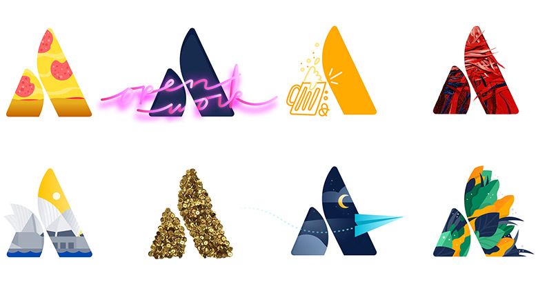 AtlassianLOGO，Atlassian標志，Atlassian形象設計，軟件開發(fā)標志設計，軟件開發(fā)品牌設計