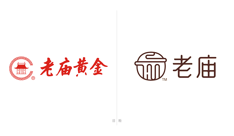老廟黃金標志，老廟黃金LOGO，老廟黃金店面設計，老廟黃金品牌形象設計，黃金珠寶品牌設計