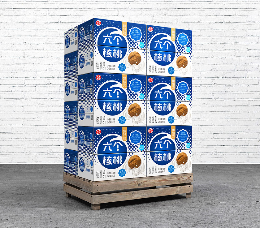 六個核桃標志，六個核桃LOGO，六個核桃包裝，飲品包裝設計，飲品品牌設計