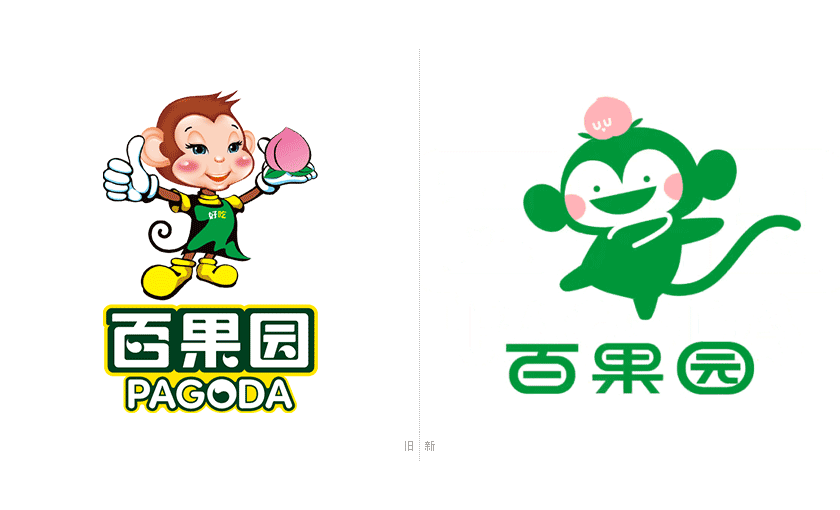 百果園LOGO,百果園標志,百果園形象設計,水果品牌標志,水果品牌LOGO