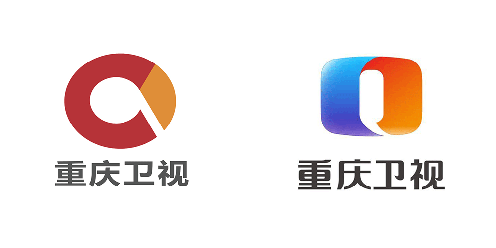重慶衛視LOGO,重慶衛視標志,重慶衛視品牌形象設計,電視臺標志,衛視標志