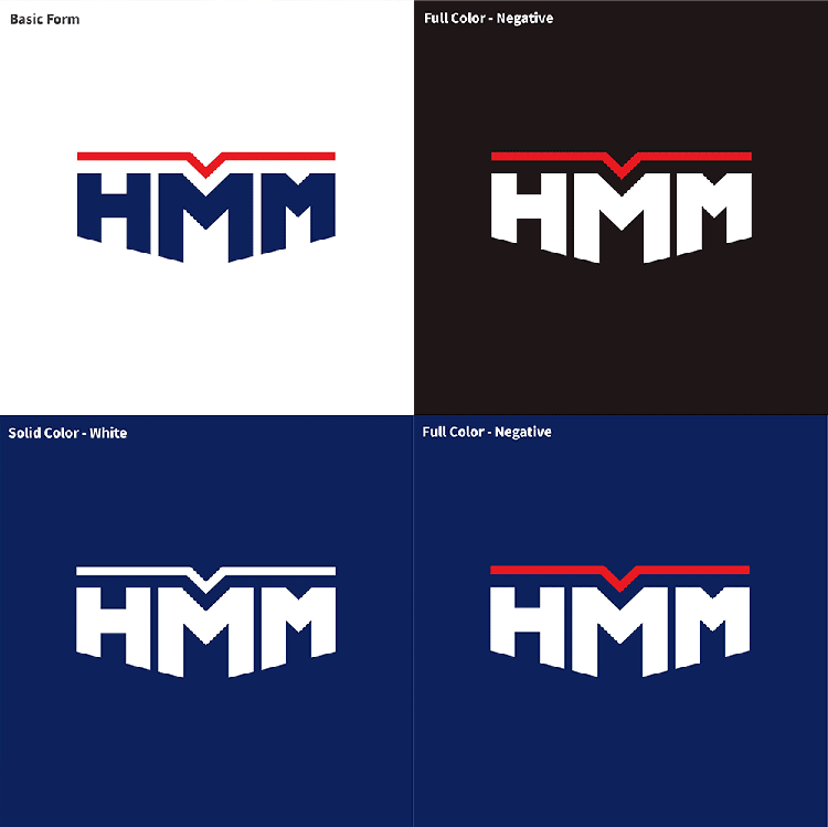現代商船HMM標志,現代商船HMM LOGO,現代商船HMM品牌形象設計