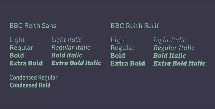 BBC多部門啟用定制字體BBC Reith新字標