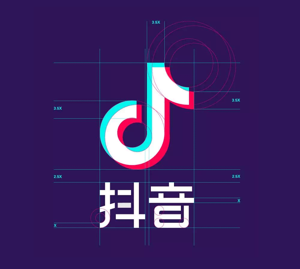 抖音LOGO,抖音標志,抖音品牌設計,短視頻品牌LOGO,短視頻標志