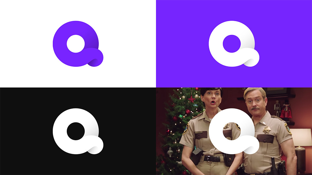 Quibi移動短視頻平臺LOGO,Quibi移動短視頻平臺標志,短視頻品牌設計